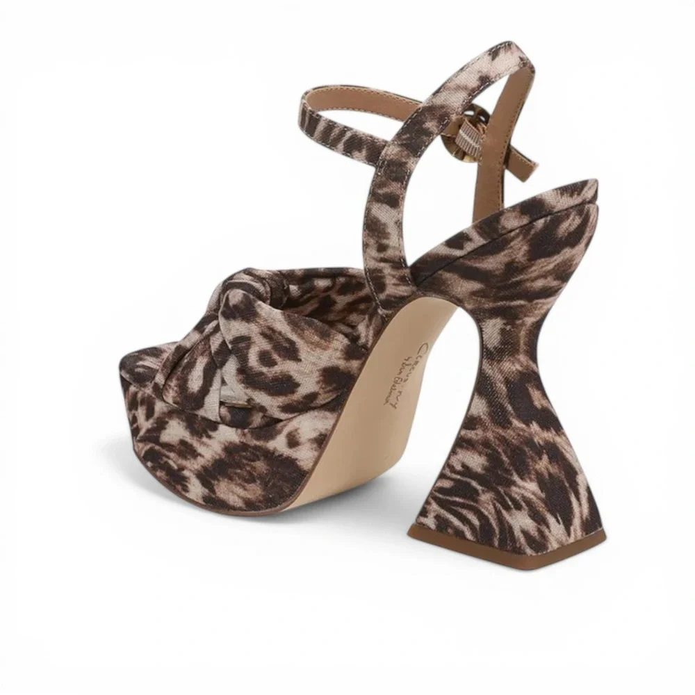 Circus by Sam Edelman Women Audrea Sandals Leopard Print Platform Size 8.5 NWT